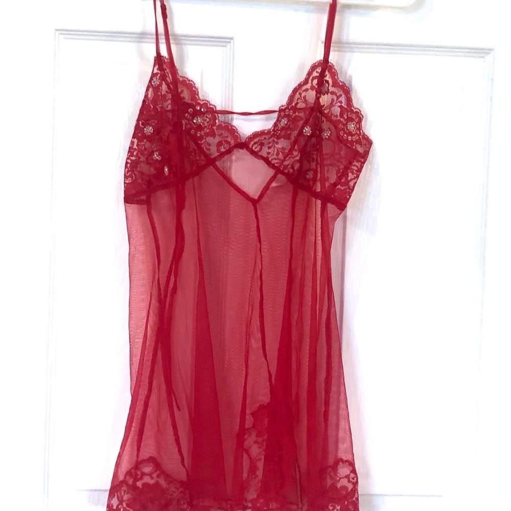 Victoria’s Secret red, nighty, lingerie, sexy Size S